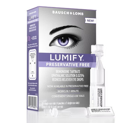 Lumify Eye Drops for Redness Relief - Preservative Free - 8ml/20ct | Target