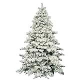 8 FEET AMERIQUE Premium Artificial Full Body Shape Christmas Tree with Metal Stand, Heavily Flock... | Amazon (US)