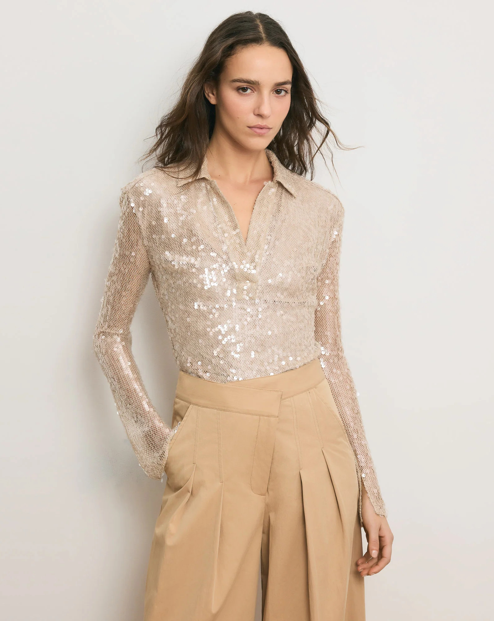 Meryl Sequin Blouse | Veronica Beard