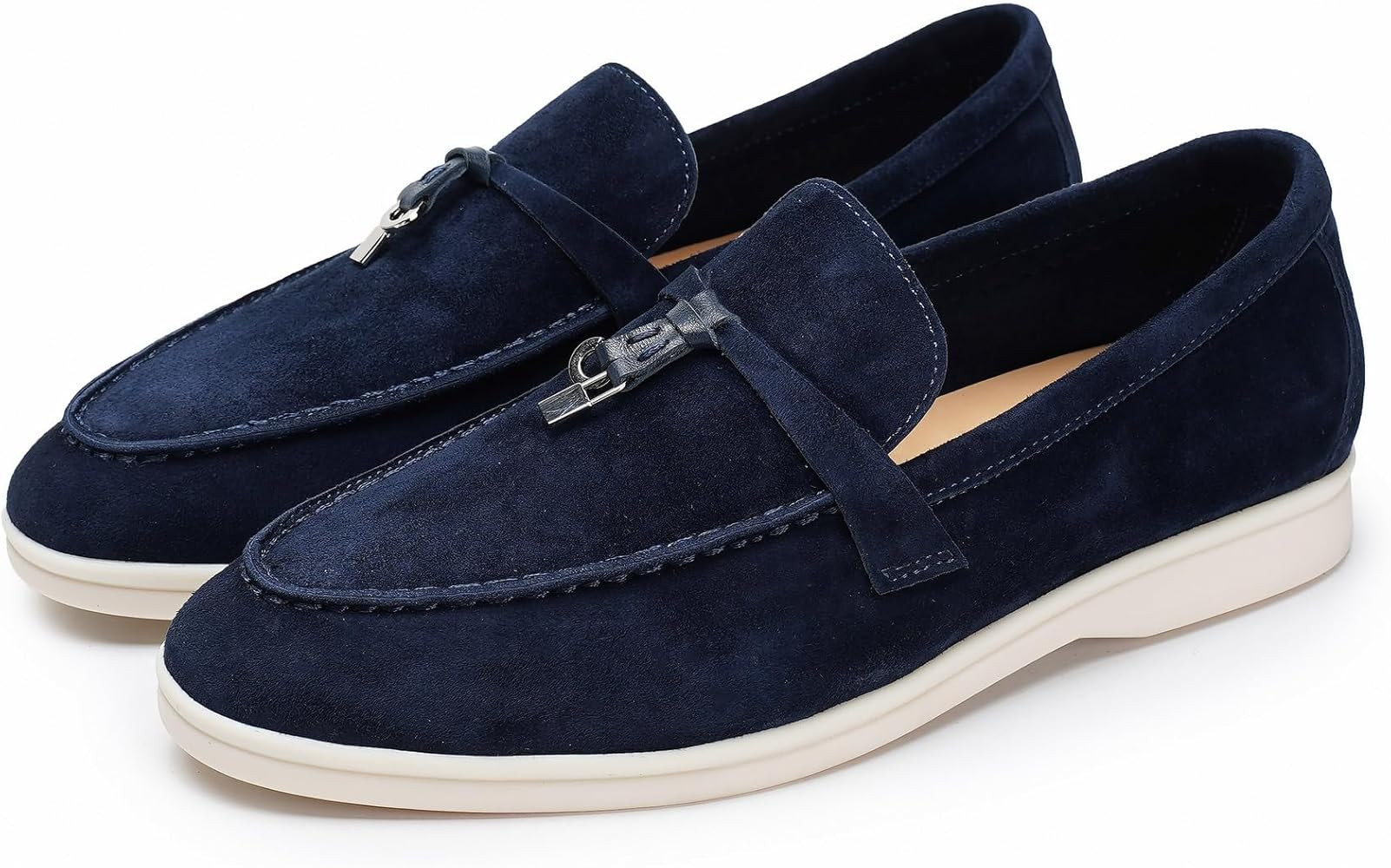 Suede Loafers for Women, Tassel Womens Flats Moccasin Slippers Walking Slip on Shoes Soft Sole Co... | Amazon (US)