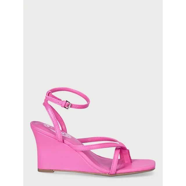 Scoop Women’s Angled Strappy Wedge Sandals | Walmart (US)