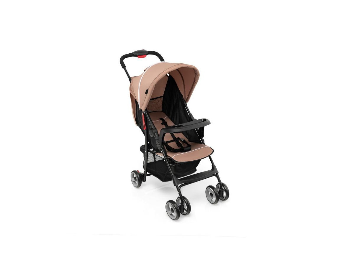 Toddler Travel Stroller for Airplane with Adjustable Backrest and Canopy - Coffee | Macy's