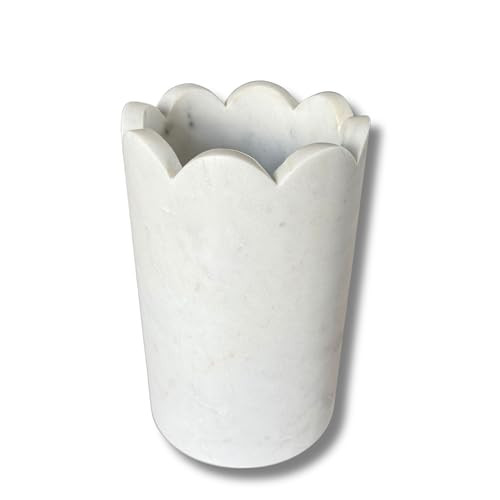 Scalloped Marble Wine Chiller - 750ml Wine Bottle Cooler & Chiller for Party, Bar Cart & Kitchen ... | Amazon (US)