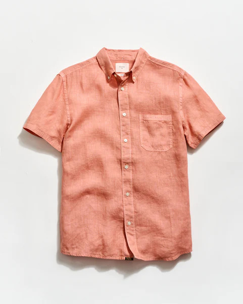 Short Sleeve Linen Tuscumbia Shirt Button Down - | Billy Reid