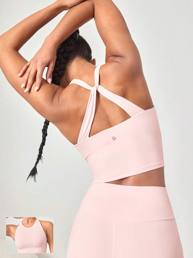 GLOWMODE Intertwine Tank Top Bra Low Impact Yoga Daily Valentine's Day | SHEIN
