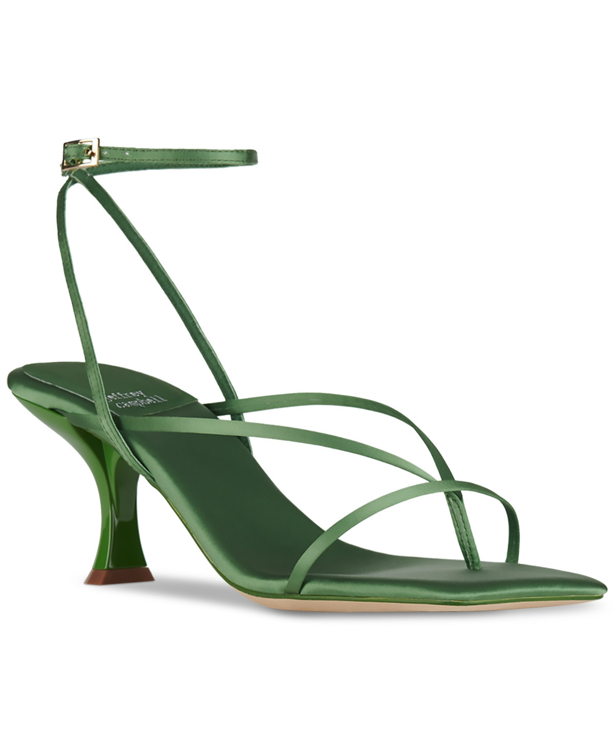 Jeffrey Campbell Fluxx Strappy Dress Sandals - Green Satin | Macy's