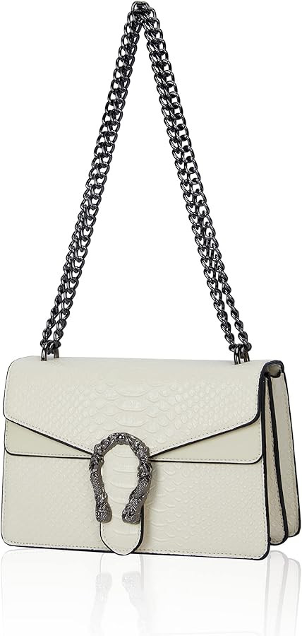 Aiqudou Crossbody Bag and Satchel Purse for Women - Fashion Snake Print Chain Purse Luxury PU Lea... | Amazon (US)