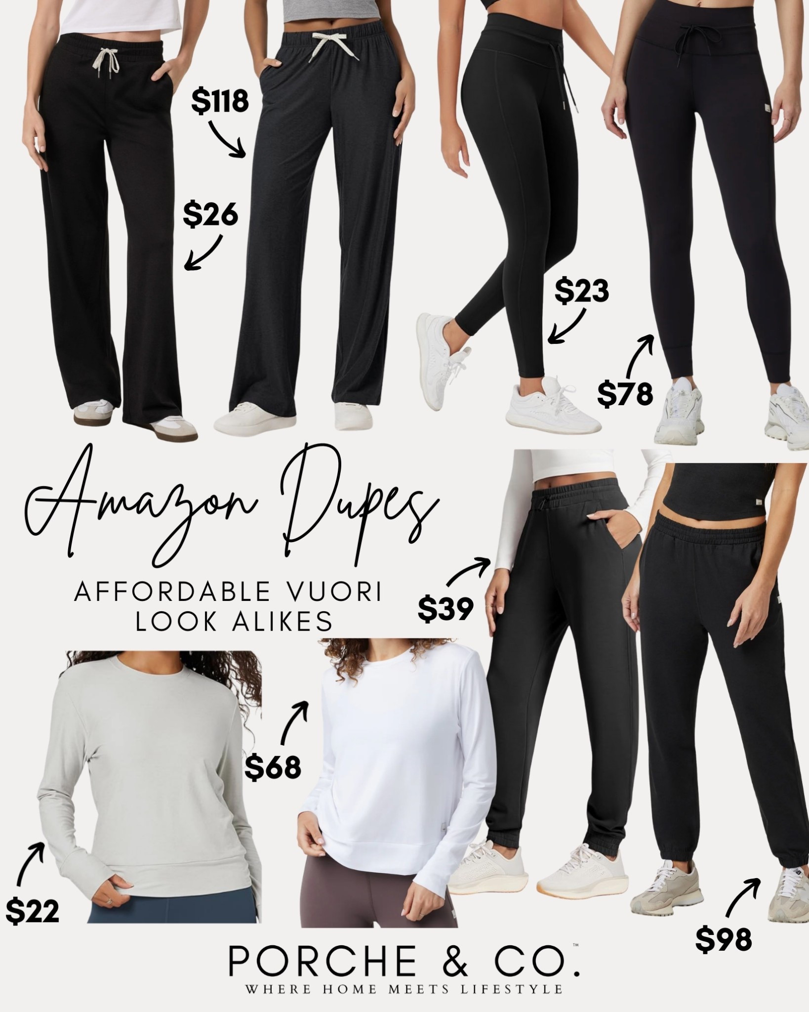 Amazon athletic wear finds that look just like the high-end favorites… but for a fraction of the price 🤍 If you love that clean, elevated, everyday activewear look, these pieces are SO good.

From buttery soft leggings and relaxed joggers to lightweight long sleeves and easy lounge pants—everything here is comfortable, flattering, and perfect for workouts, errands, or just everyday life. The fits are comparable, the fabrics feel amazing, and the price points make it easy to grab multiple pieces without the splurge.

You truly don’t have to sacrifice style or quality to stay on budget with these 🤍

Keywords: amazon activewear, vuori dupes, affordable athleisure, amazon leggings women, black joggers women, lounge pants women, workout outfits women, athletic wear amazon finds, budget friendly activewear, everyday athleisure outfits, soft leggings amazon, casual workout clothes, amazon fashion finds, minimal activewear style

#LTKfitnessgoals #LTKActive #LTKSaleAlert