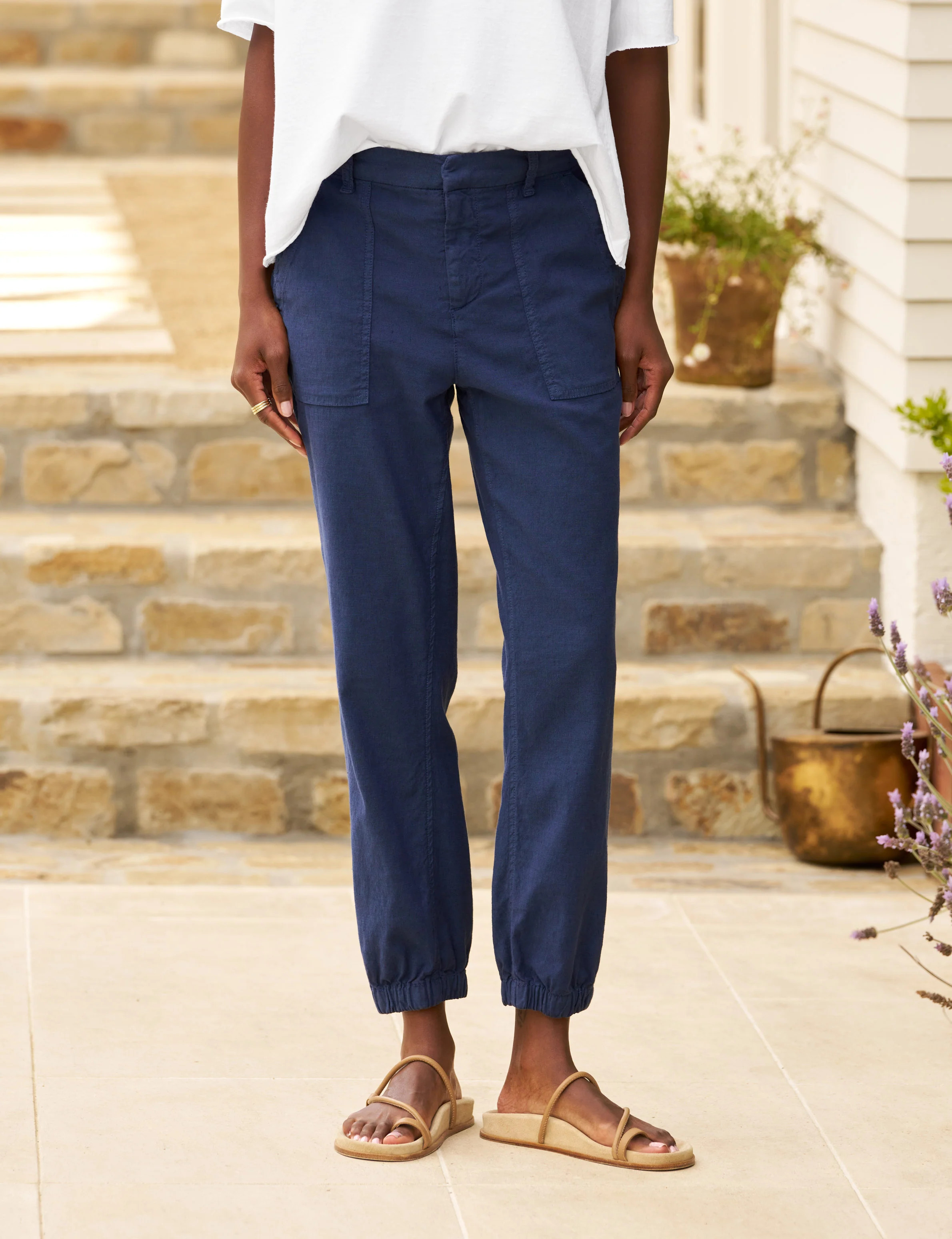 JAMESON Summer Navy, Italian Performance Linen | Frank & Eileen