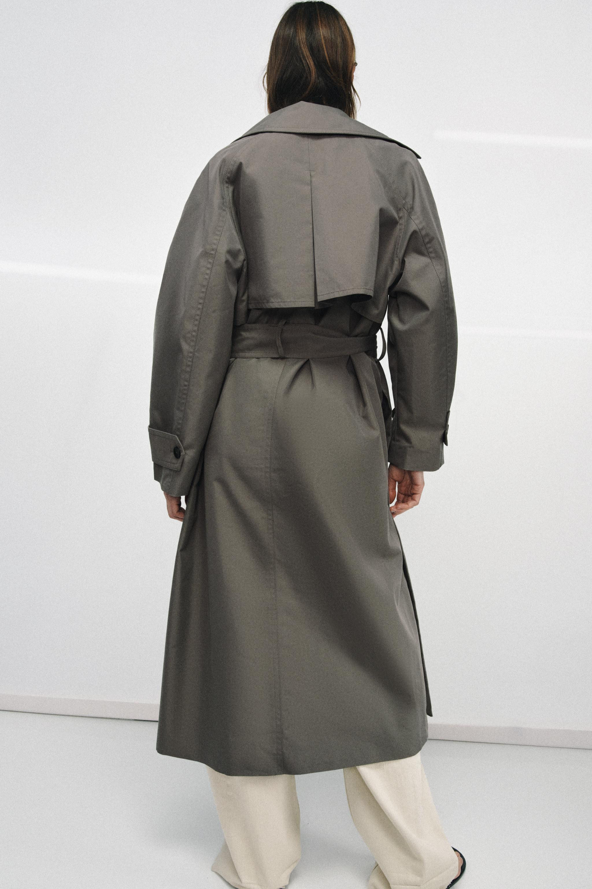 ZW COLLECTION OVERSIZED BELTED TRENCH COAT | Zara US