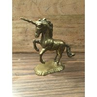 Vintage Gold Plated? Unicorn Figurine/statue - Figure Display Piece Super Cute Mythical Animal | Etsy (US)