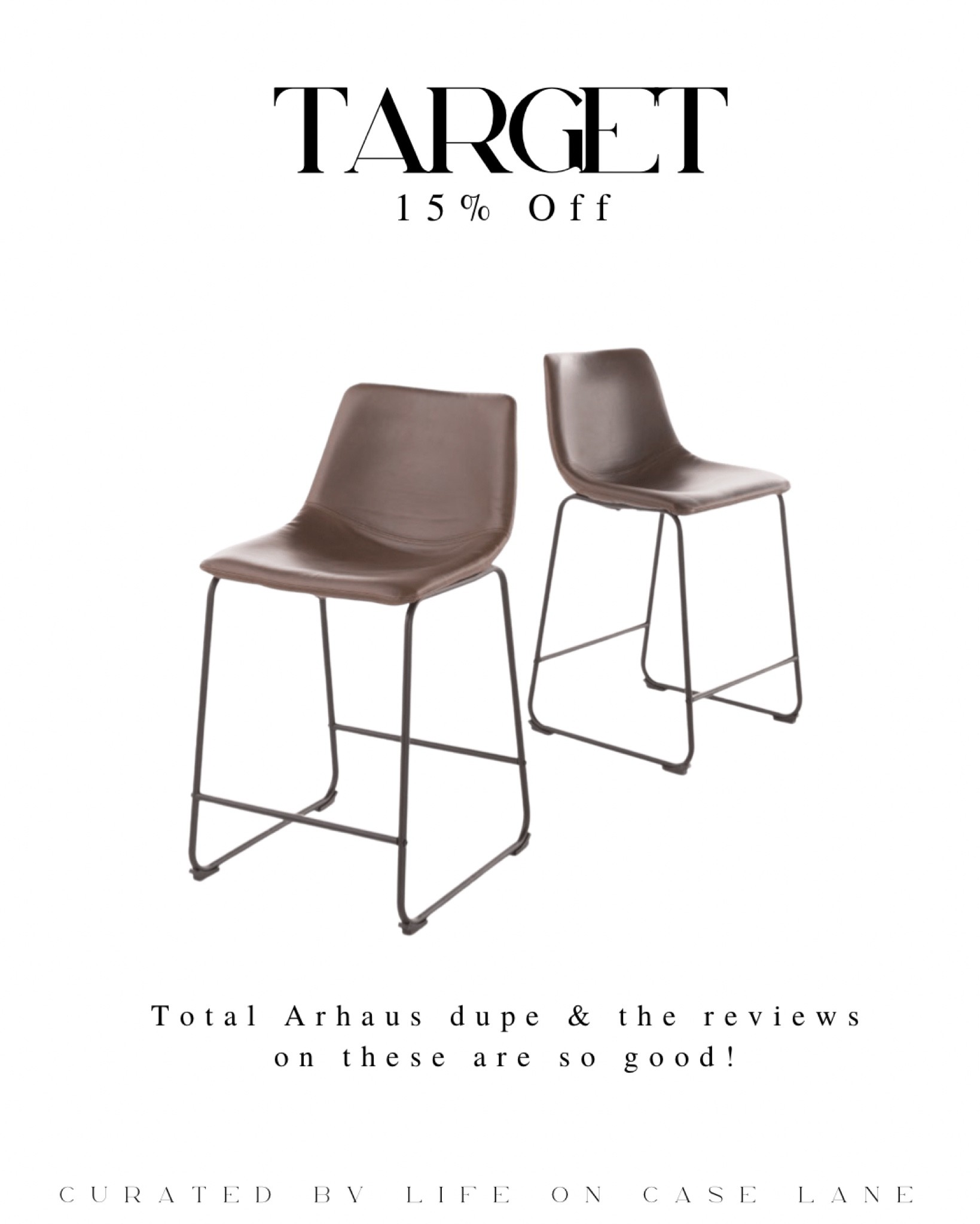 Arhaus stool dupe, counter stools, bar stools, leather stools, affordable stools, kitchen furniture, #stools 

#LTKsalealert #LTKhome