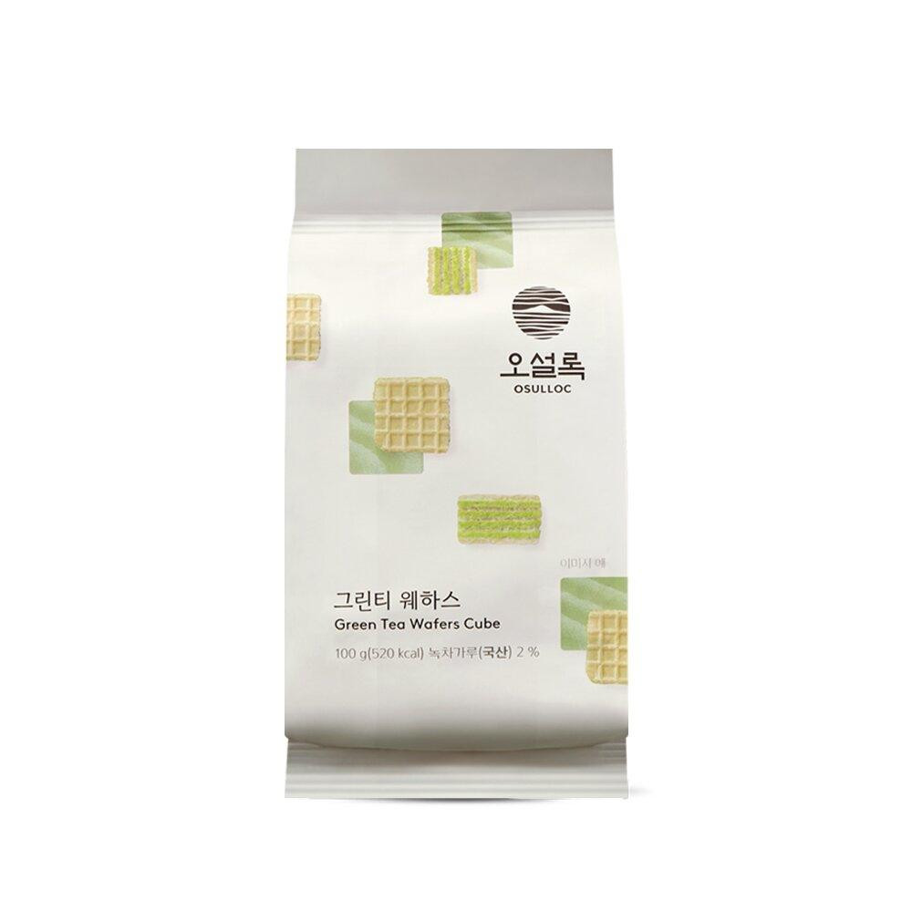 osulloc Green Tea Wafers Cube 100g  | OLIVE YOUNG Global | Olive Young Global