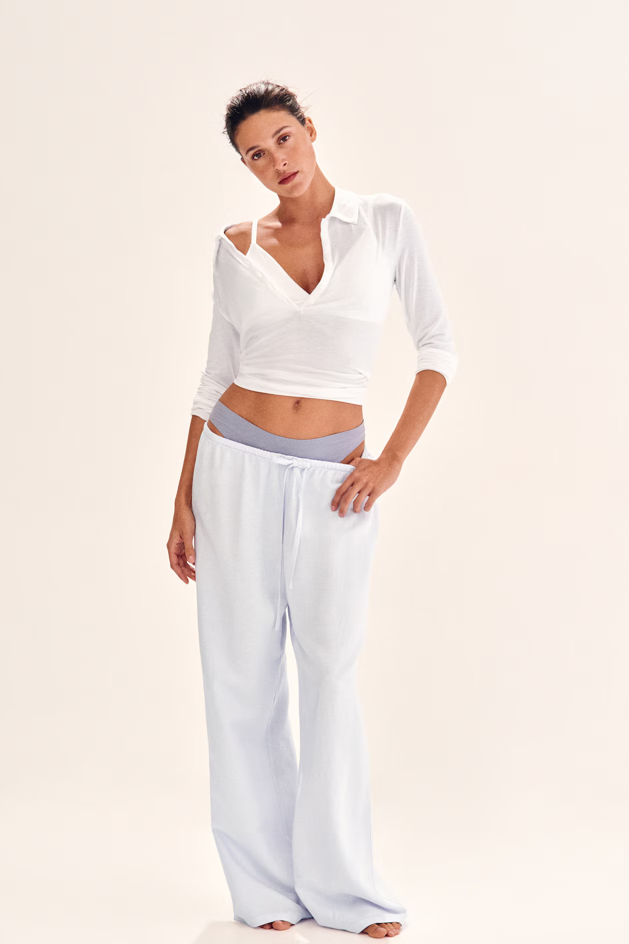 Linen-Blend Drawstring Pants | H&M (US + CA)