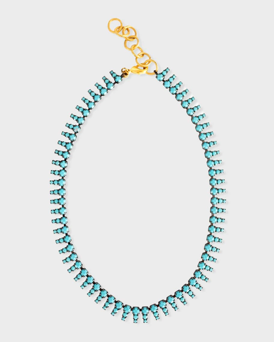 Elizabeth Cole Zara Crystal Necklace, Turquoise Necklace, Western Necklace, Western Jewelry  | Neiman Marcus