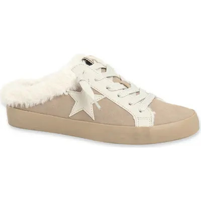 SHUSHOP Pinah Faux Leather Mule Sneaker in Taupe Suede at Nordstrom, Size 8 | Nordstrom