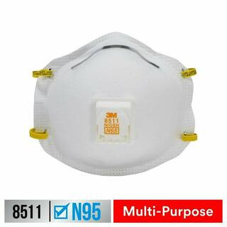 3M 8511 N95 Sanding and Fiberglass Disposable Respirator with Cool Flow Valve (5-Pack) 8511H5-DC-... | The Home Depot