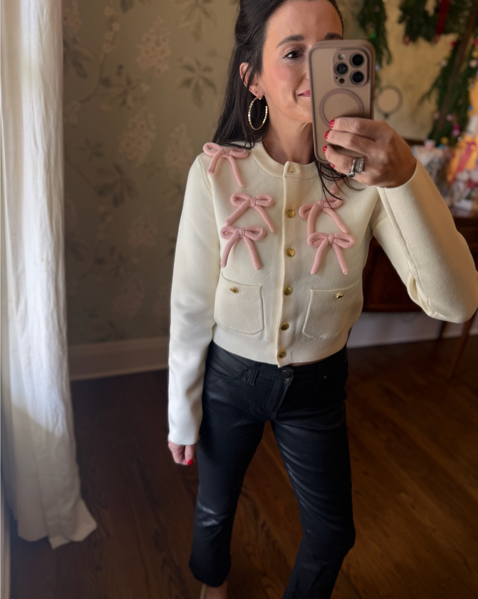 Cannot get over this adorable bow cardigan! So cute for the holidays!!! 

#LTKootd #LTKmomlife #LTKHoliday