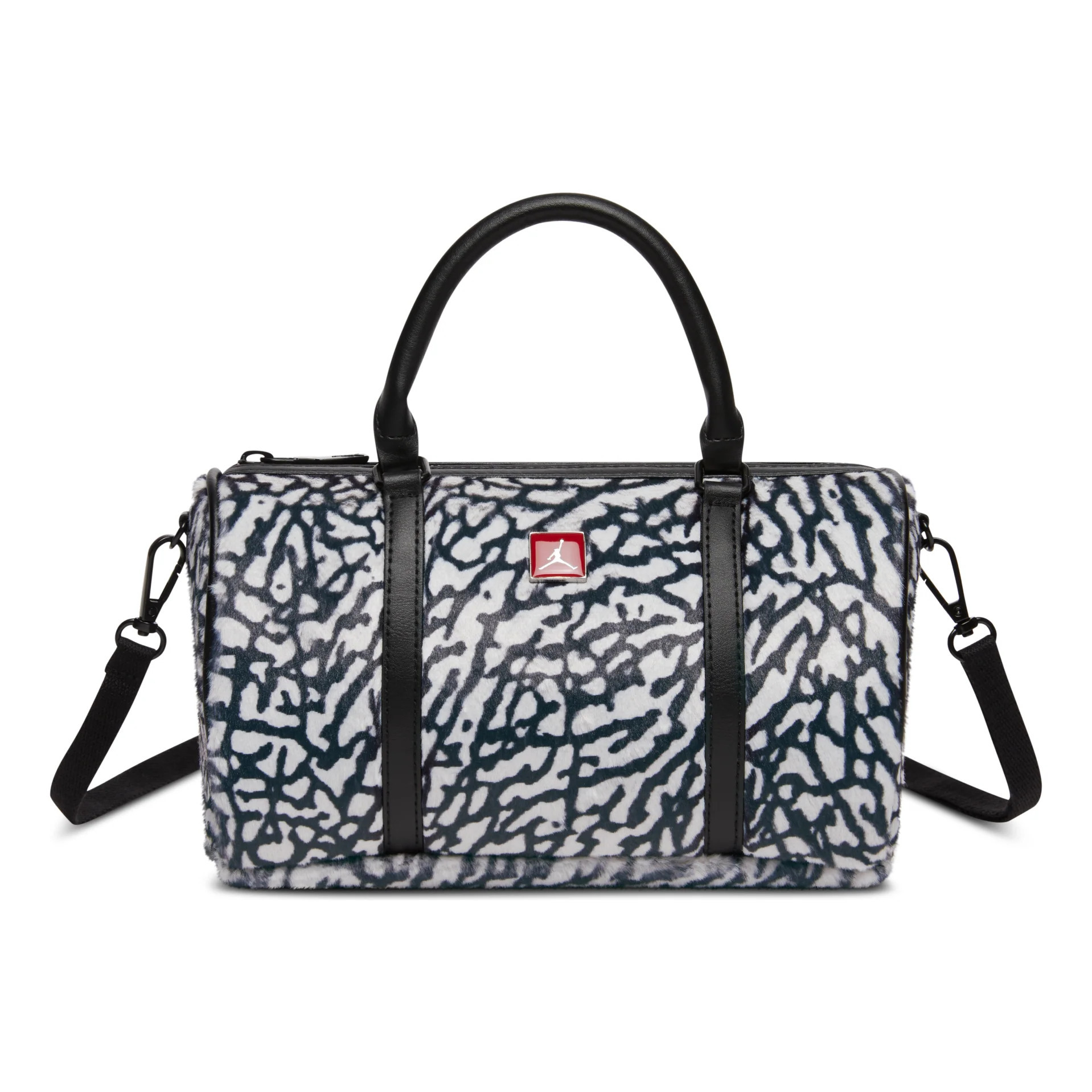 Air Jordan Icon Faux Fur Crossbody Bag 'White Black' IQ3195-067 | KICKS CREW