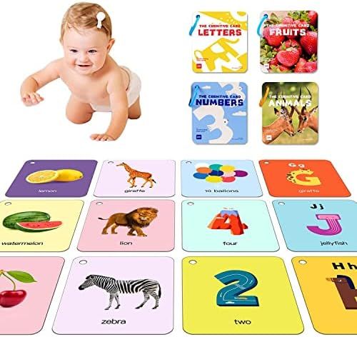 Richgv High Contrast Colorful Baby Flash Cards. 100 Pages Baby Learning Cards. ABC 123 Fruits Animal | Amazon (US)