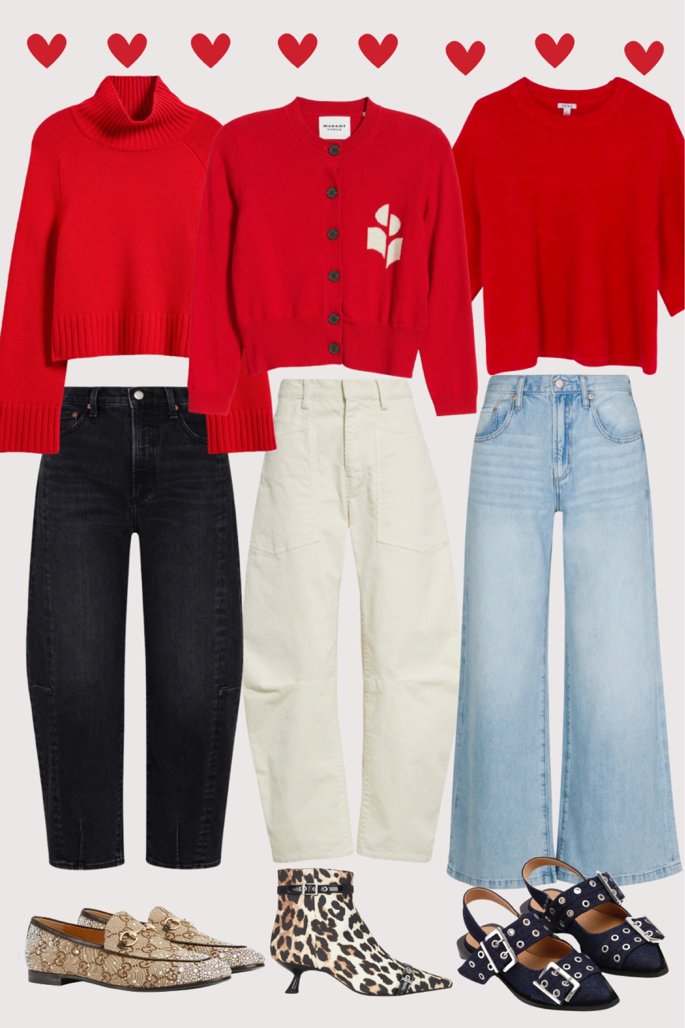 Casual valentines looks that are not just for valentines 

Red sweaters 
Barrel jeans 
Wide leg jeans 

#LTKSaleAlert #LTKFindsUnder100 #LTKTravel