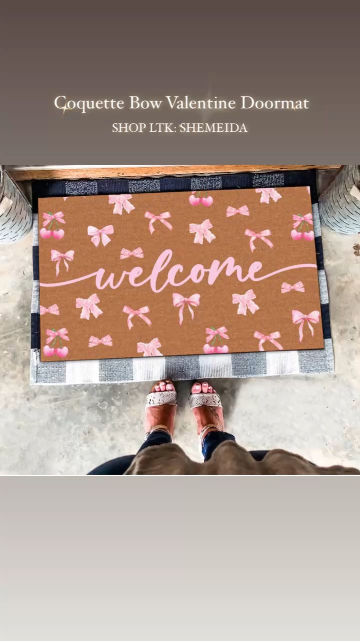 Coquette Bow Valentine Doormat 
#valentinesdaydecor #valentinedecor #springdecor 

#LTKHome