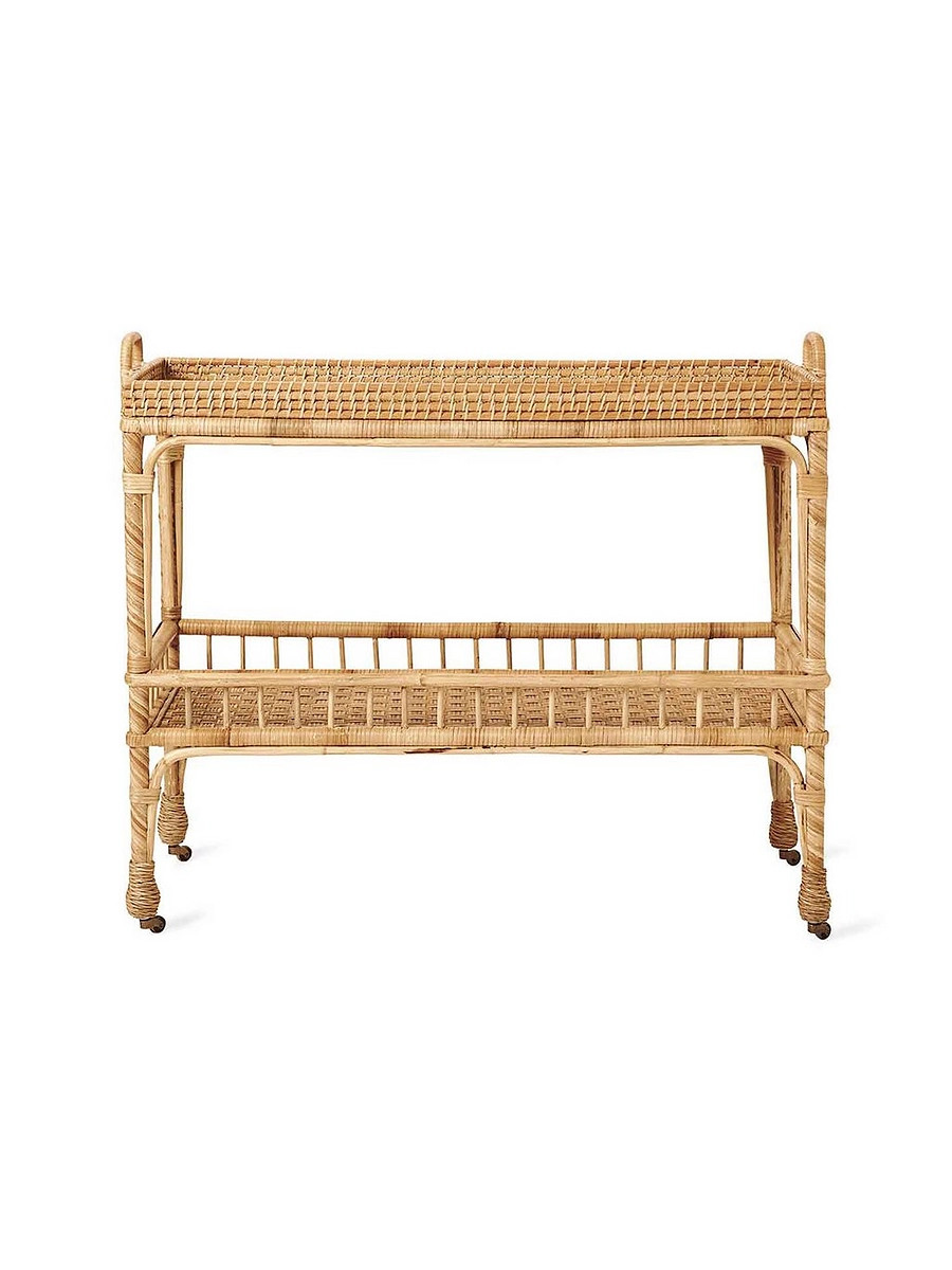 South Seas Rattan Bar Cart | Serena and Lily