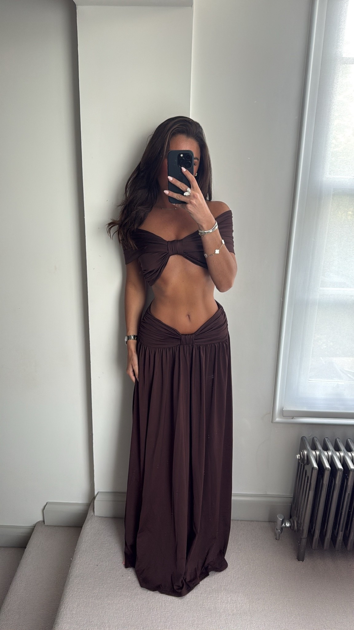 Bardot knot detail top & maxi skirt, holiday outfit, vacation outfit, summer fashion

#LTKootd #LTKgrwm #LTKTravel