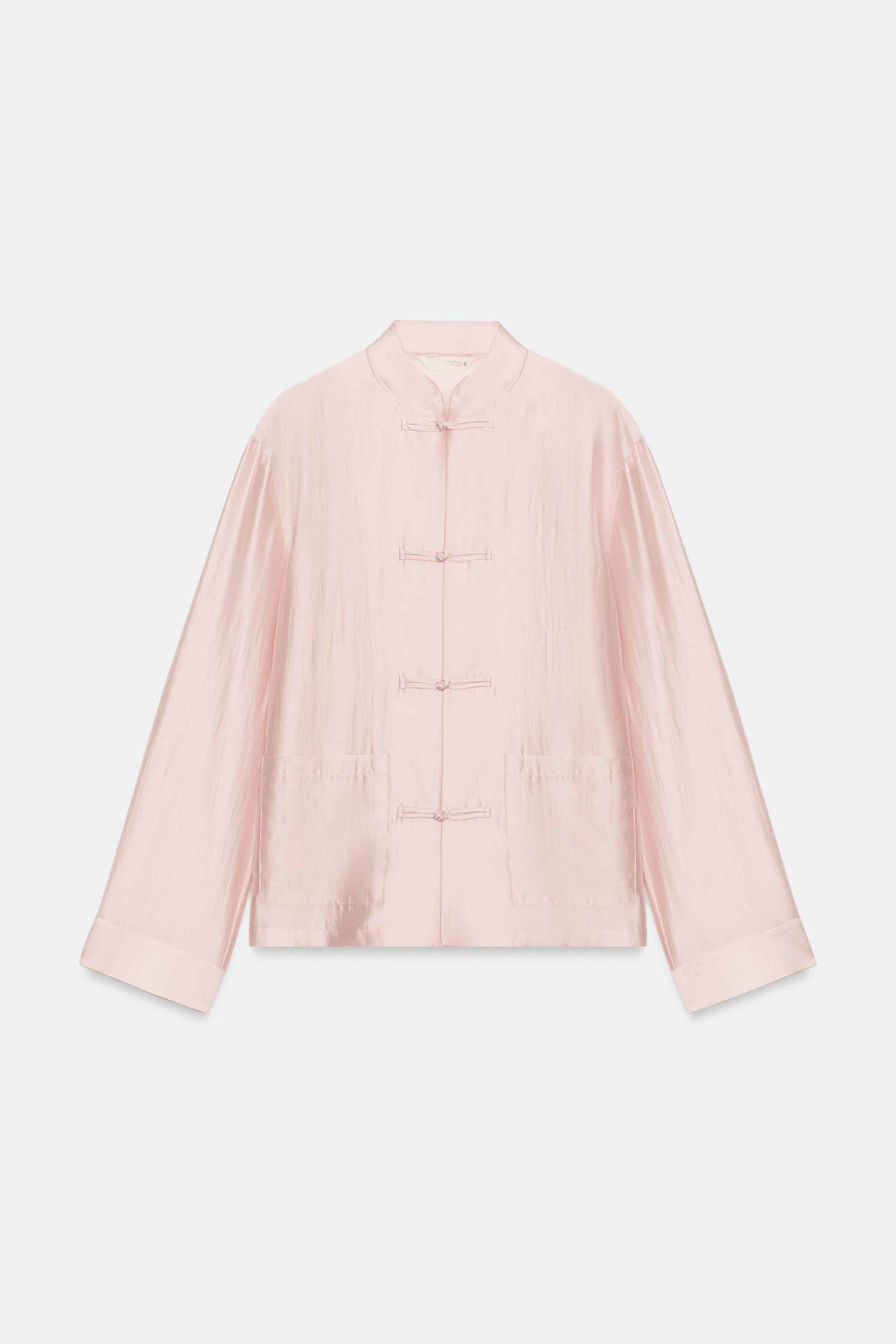 SATIN EFFECT FROG CLASP SHIRT ZW COLLECTION | Zara US