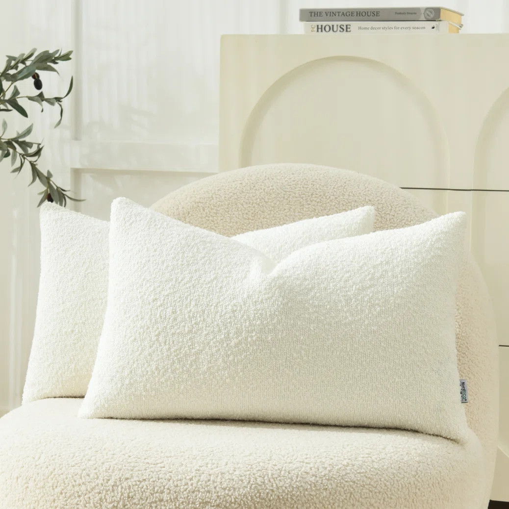 Textured Pillow Covers Textured Boucle Pillow Covers (Set of 2) | Wayfair North America