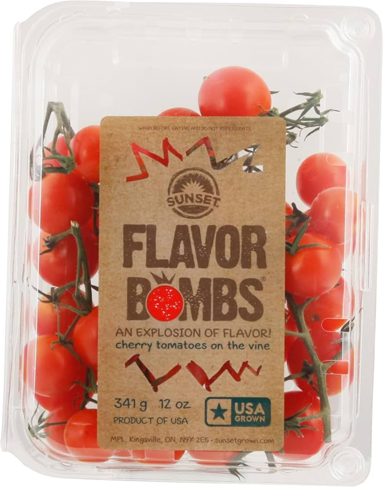 Sunset Flavor Bombs, Cherry Tomatoes on the Vine, 12 oz | Amazon (US)