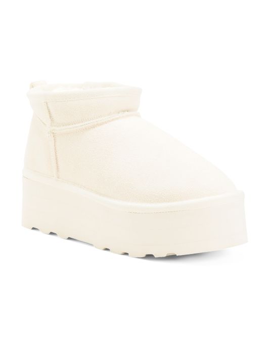 Suede Hippy Platform Cozy Booties | TJ Maxx