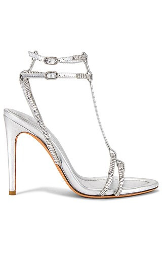 Alexandre Birman Martina Crystal Sandal 100 in Metallic Silver. - size 40 (also in 38.5) | Revolve Clothing (Global)