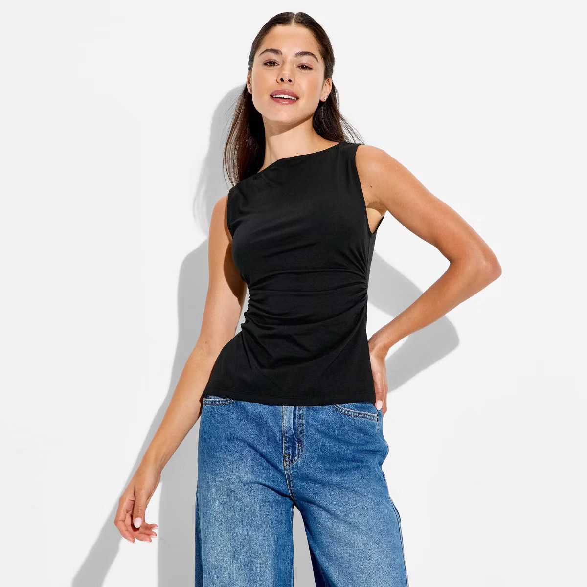 Women's Side Ruched Tank Top - Wild Fable™ | Target