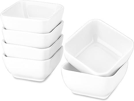 DELLING Ultra-Strong 3 Oz Ceramic Dip Bowls Set, White Dipping Sauce Bowls/Dishes for Tomato Sauc... | Amazon (US)
