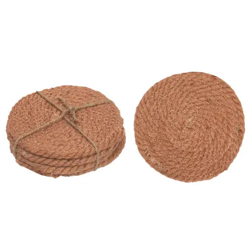 VIP Home and Garden Natural Fiber Brown Jute Coasters, Decorative Table Protection Coasters Set of 4 at Nordstrom | Nordstrom