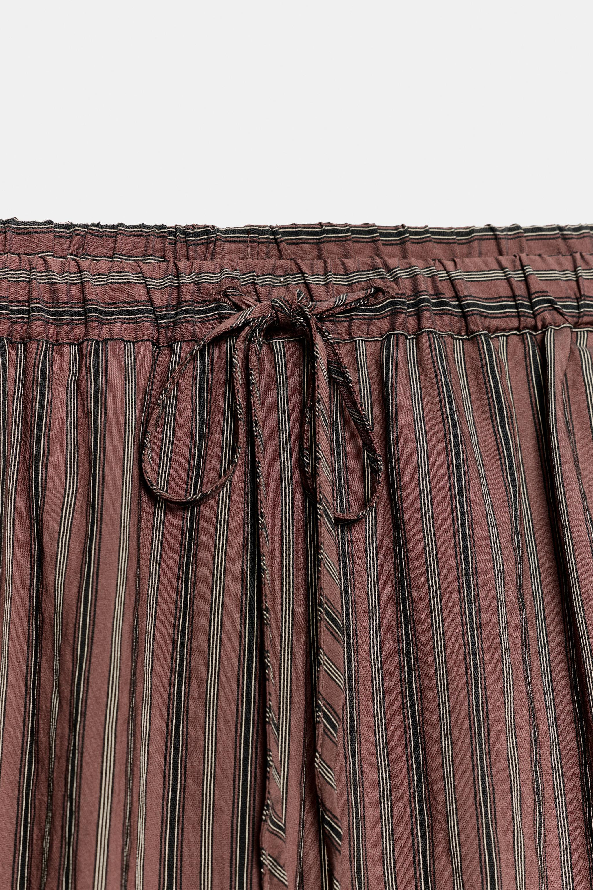 STRIPED WIDE-LEG PANTS | Zara US