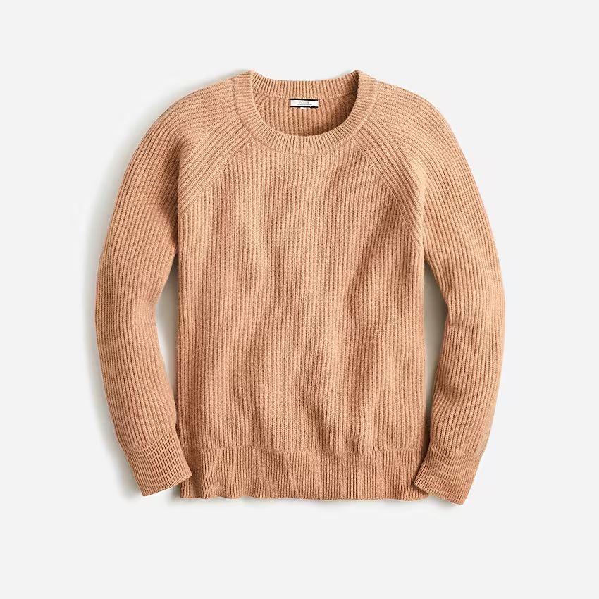 Ribbed cashmere oversized crewneck sweater | J.Crew US