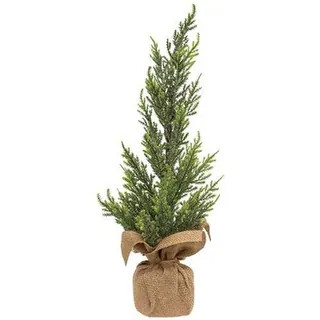 Glittered Cedar Tree with Burlap Base - 18.75" | Bed Bath & Beyond