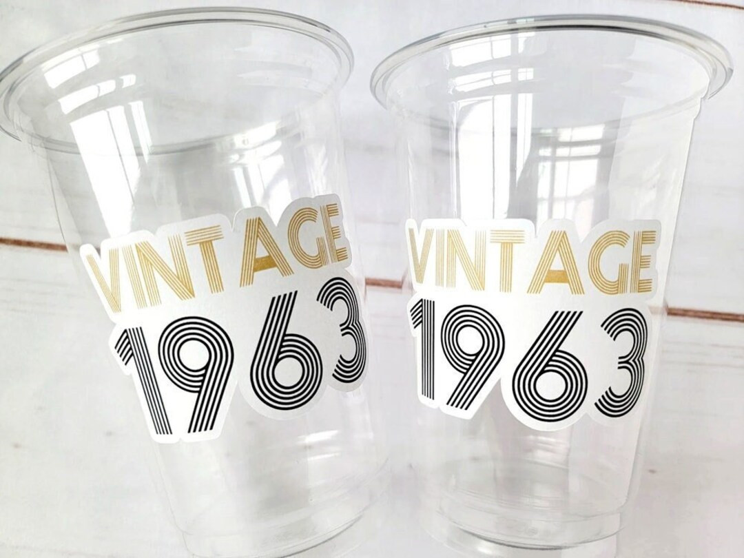 60th PARTY CUPS - Vintage 1963 Cups Best of 1963 60th Birthday Party 60th Birthday Favors 60th Pa... | Etsy (US)