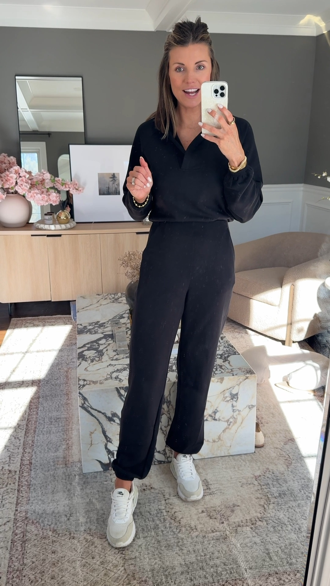 My new Spanx jumpsuit is 40% off right now!! It’s part of the air essentials collection - best selling for a reason. I’m wearing an XS tall (I’m 5’9”) but would probably prefer a XS regular (it’s prettty long!)

#LTKActive #LTKSpringSale #LTKSaleAlert