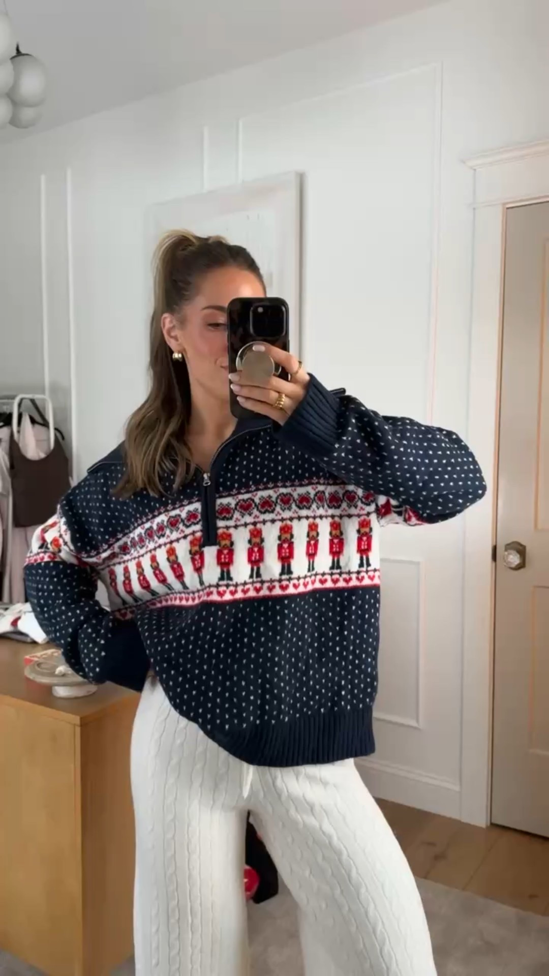 This sweater is a size large (sized up)! So soft and stretchy!! 

If looking for last minute gifts or want to avoid crowds you can do in store pickup or same day delivery! 🎯 

 

#LTKSeasonal #LTKHoliday #LTKFindsUnder50