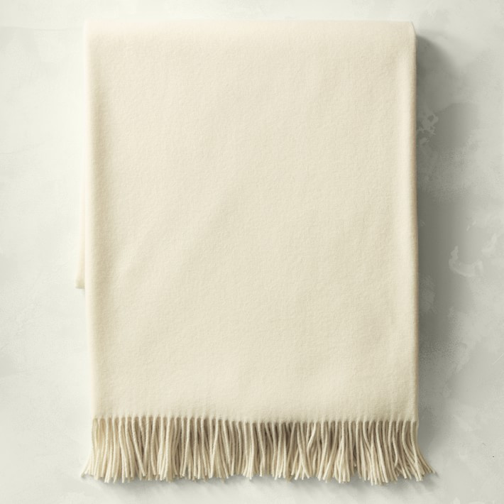 European Solid Cashmere Throw | Williams-Sonoma
