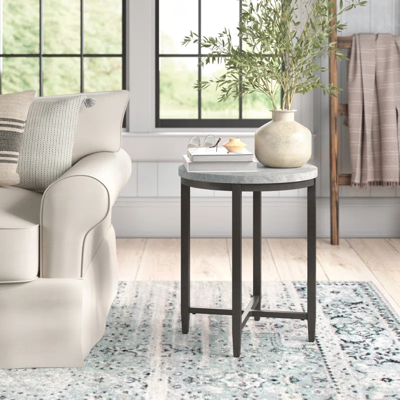Rosenow 22.25'' Tall Concrete End Table | Wayfair Professional