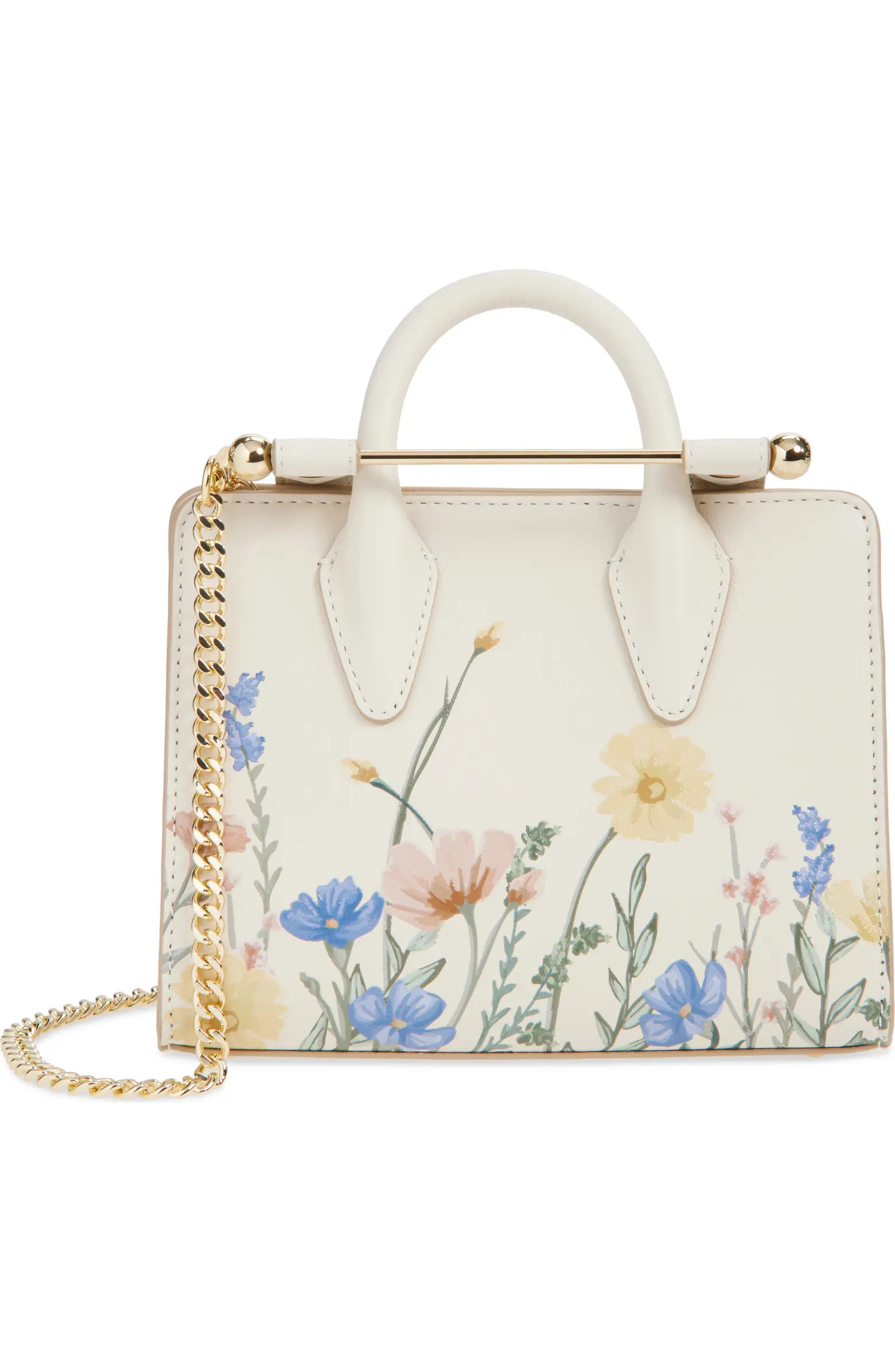 Nano Floral Print Leather Tote | Nordstrom