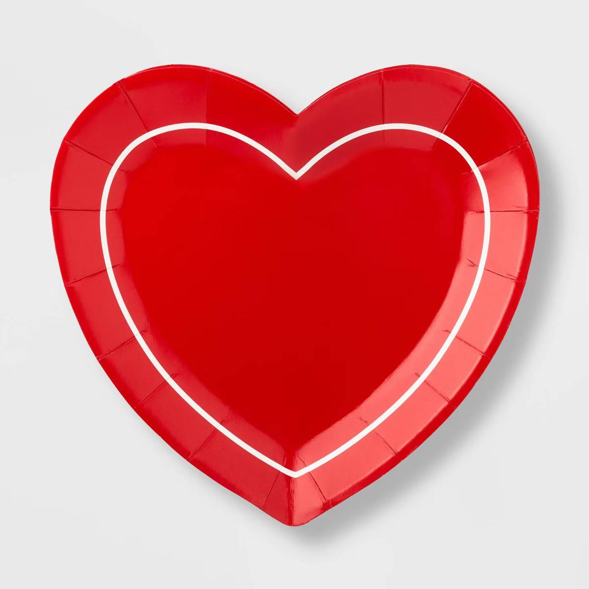 10ct Disposable Valentine Heart Shaped Plate - Spritz™ | Target