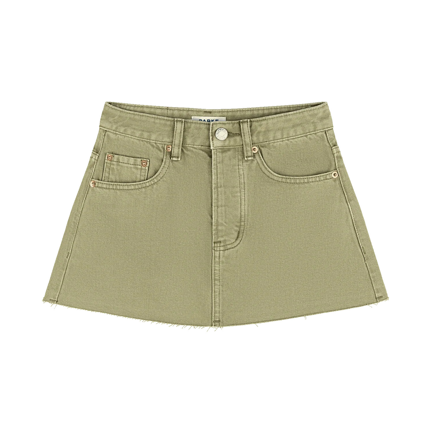 Denim Mini Skirt - Moss | Parke