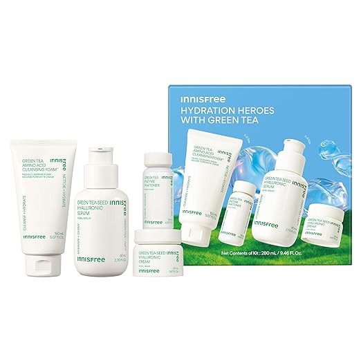 innisfree Hydration Heroes with Green Tea, Routine Kit with Korean Skincare Serum, Cleanser, Tone... | Amazon (US)