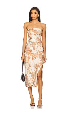 Free People Presley Midi Dress in Copper Combo from Revolve.com | Revolve Clothing (Global)
