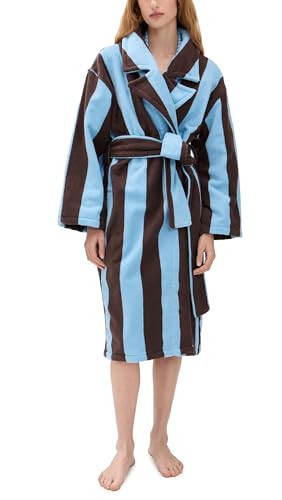Hommey Women's Robe, Iced Chocolate, Stripe, S-M | Amazon (US)
